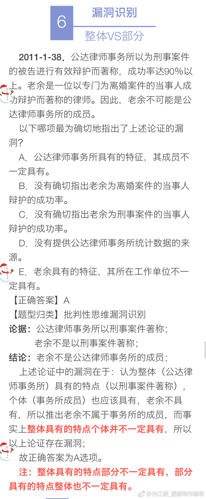決勝MBA邏輯考點(九):漏洞識別 評價論證